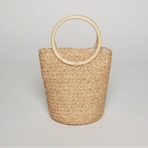 Hat Attack Rachel Elegant Tan Woven Handbag